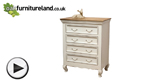 Watch French Shabby Chic Solid Mango 4 Drawer Chest video