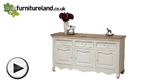 Watch French Shabby Chic Solid Mango Large Sideboard video