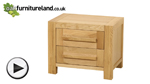 Watch Fresco Solid Oak 2 Drawer Bedside Chest video