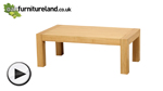 Watch Fresco Solid Oak Coffee Table video