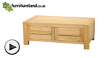 Watch Fresco Solid Oak 2 Drawer Coffee Table video