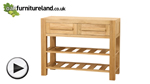 Watch Fresco Solid Oak 2 Drawer Console / Hallway Table video