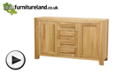 Watch Fresco Solid Oak Large Sideboard video