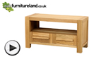 Watch Fresco Solid Oak 2 Drawer TV Cabinet video