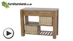 Watch Galway Solid Oak Console Table with Storage video