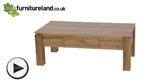 Watch Galway Solid Oak Large Coffee Table with Storage video