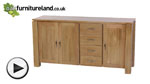 Watch Galway Solid Oak Large Sideboard video