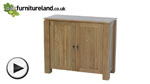 Watch Galway Solid Oak Narrow Sideboard Storage Cabinet video