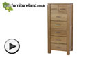 Watch Galway Solid Oak Tall Chest of Drawers video