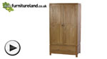 Watch Galway Solid Oak Wardrobe video