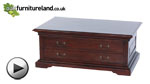 Watch Louis Philippe Solid Mahogany 4 Drawer Coffee Table video