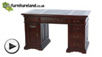 Watch Louis Philippe Solid Mahogany Computer Desk video