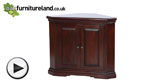 Watch Louis Philippe Solid Mahogany Corner Unit video