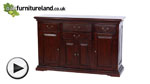 Watch Louis Philippe Solid Mahogany Sideboard video