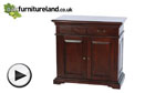 Watch Louis Philippe Solid Mahogany Small Sideboard video