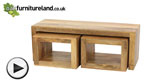Watch Mantis Light Solid Mango 3 Cube Nest of Tables video