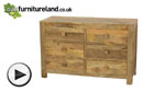 Watch Mantis Light Solid Mango 6 Drawer Chest video