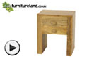 Watch Mantis Light Solid Mango Side / Bedside Table video