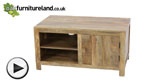 Watch Mantis Light Solid Mango Widescreen TV + DVD Cabinet video