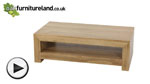 Watch Nero Solid Oak Coffee Table video