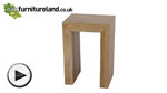 Watch Nero Solid Oak Lamp / Side Table video