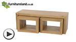Watch Nero Solid Oak 3 Cube Nest of Tables video