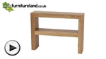 Watch Nero Solid Oak Console Table video