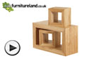 Watch Nero Solid Oak Set of 3 Cube Tables video
