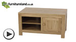 Watch Nero Solid Oak Widescreen TV + DVD Cabinet video