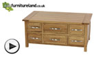 Watch Newark Solid Oak Coffee Table with Storage video