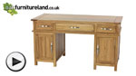 Watch Newark Solid Oak Computer Desk video