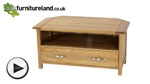 Watch Newark Solid Oak Corner TV + DVD Cabinet video