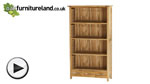 Watch Newark Solid Oak Tall Bookcase video