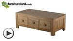 Watch Oakdale Solid Oak 6 Drawer Coffee Table (3 drawers each side) video