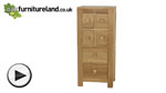 Watch Oakdale Solid Oak 4ft Tall CD Chest video