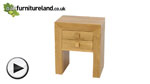 Watch Oakdale Solid Oak 2 Drawer Side/Bedside Table video