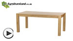 Watch Oakdale Solid Oak 6ft x 3ft Dining Table video