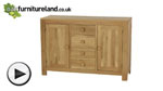 Watch Oakdale Solid Oak Large Sideboard video