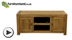 Watch Quercus Solid Oak Widescreen TV Cabinet video