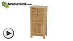 Watch Rivermead Solid Oak 3 Drawer Cupboard video