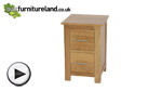 Watch Rivermead Solid Oak 2 Drawer Bedside Chest video