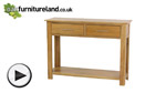 Watch Rivermead Solid Oak Console / Hall Table video