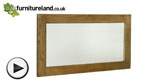 Watch 1200mm x 600mm Rustic Solid Oak Frame Tall Mirror video