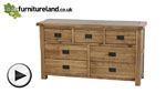 Watch Rustic Solid Oak 3+4 Drawer Chest video