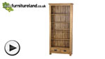 Watch Rustic Solid Oak Large Bookcase video