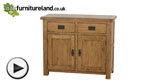 Watch Rustic Solid Oak Small Sideboard video