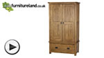 Watch Rustic Solid Oak Wardrobe  video