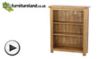 Watch Rustic Solid Oak Wide Bookcase video