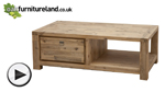 Watch Saigon Solid Acacia Large 2 Drawer Coffee Table video