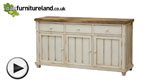 Watch Shabby Chic Solid Mango Large Sideboard video